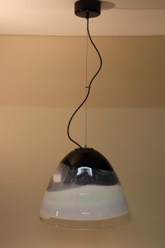 Mid-Century Modern Italian Pendant Lamp Murano Hand Blown Glass by Murano Due