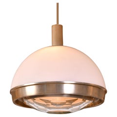 Italian pendant with Diamond Glass by Pia Guidetti Crippa for Lumi Milano, 1960s