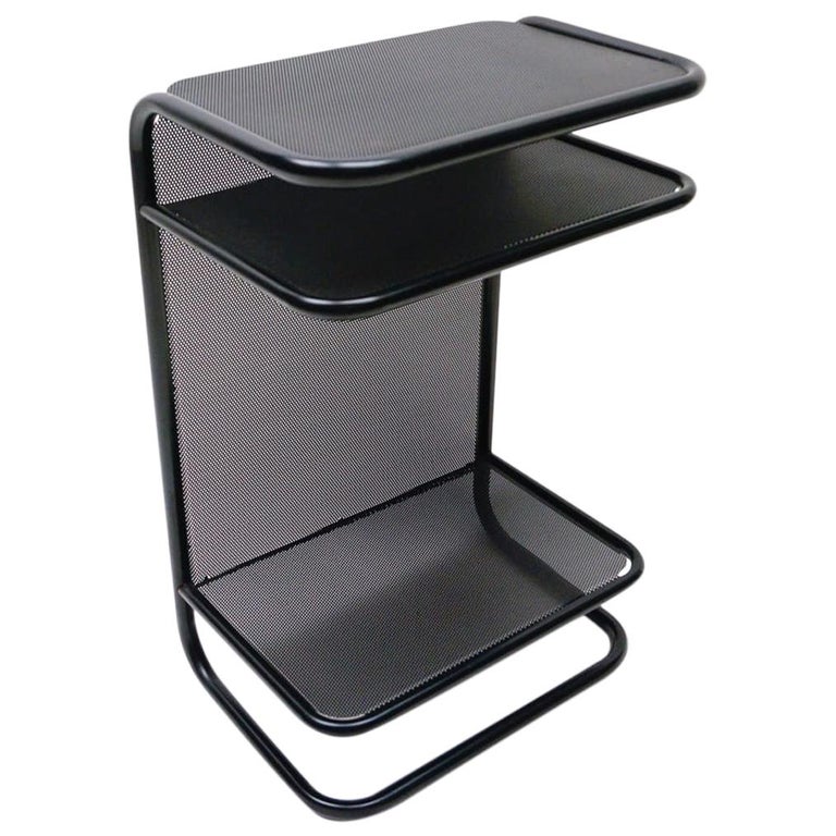 Italian Perforated Metal Telephone Table from Memphis Era, 1980s at 1stDibs