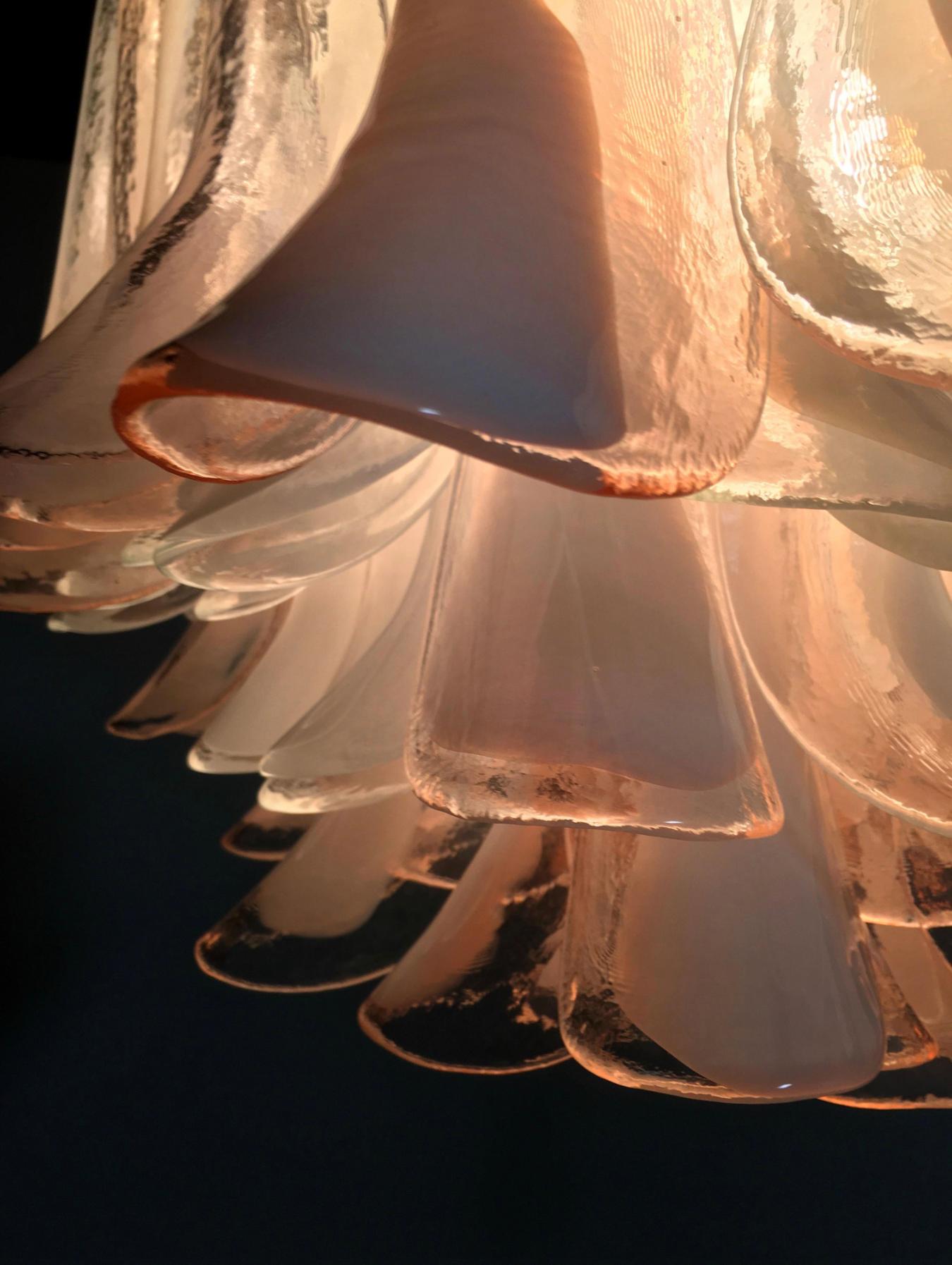 Italian Petals Chandelier Ceiling Light, Murano For Sale 8