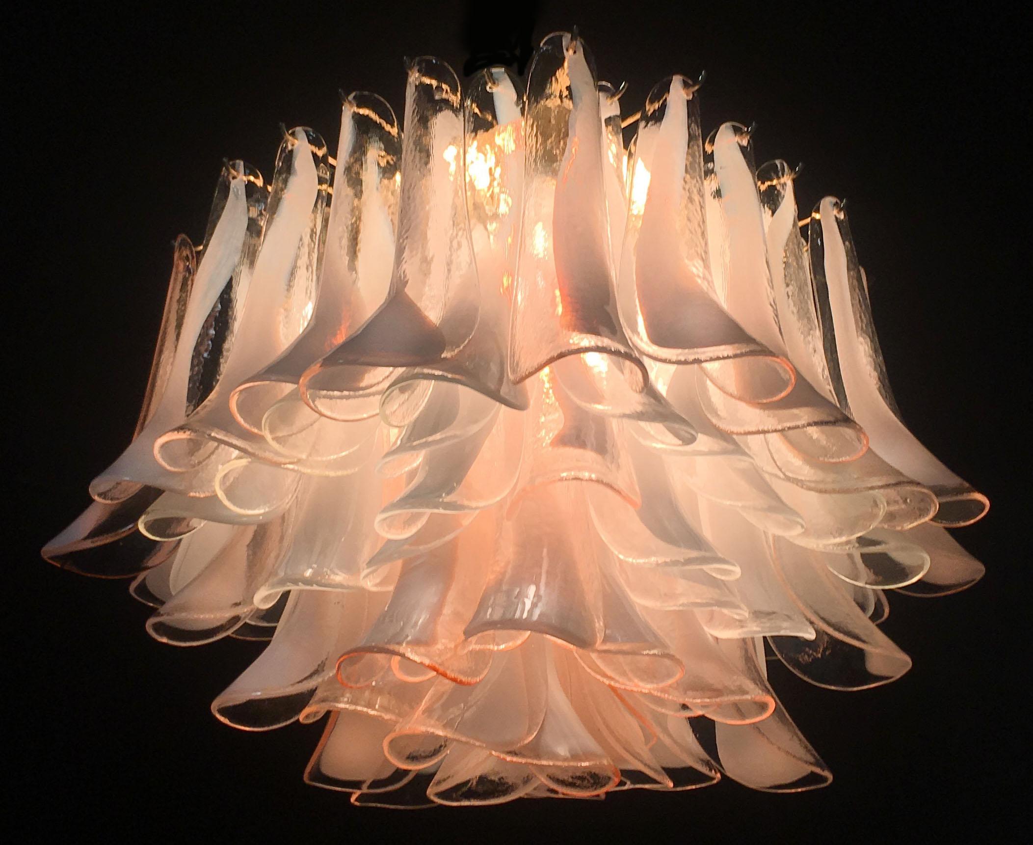 Italian Petals Chandelier Ceiling Light, Murano 1