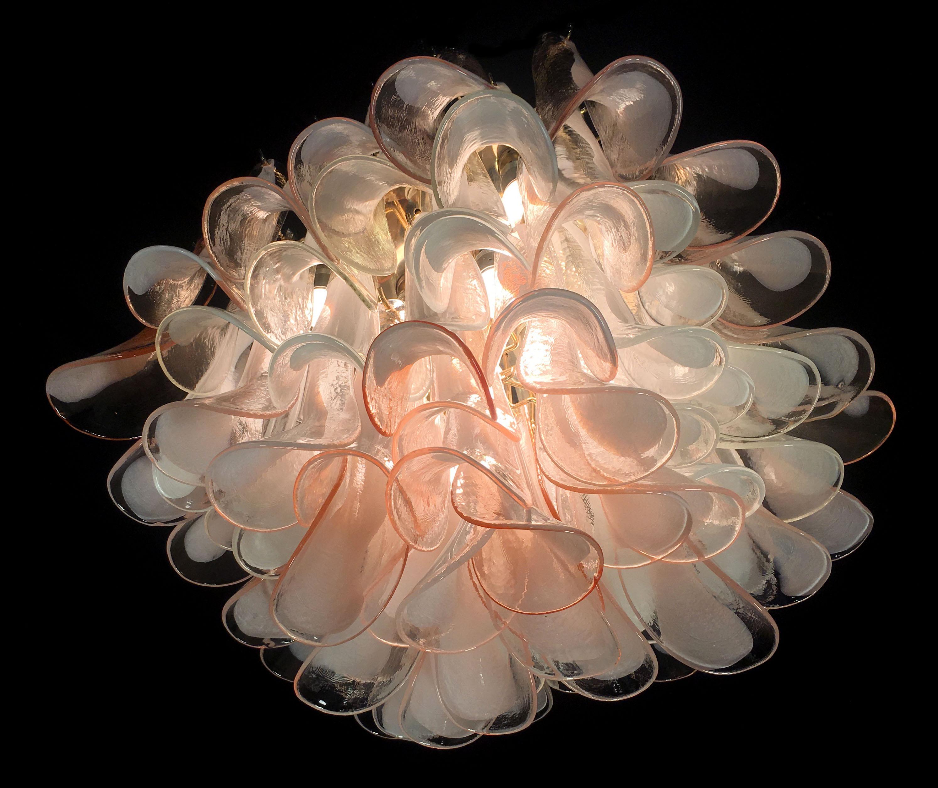 Italian Petals Chandelier Ceiling Light, Murano 2