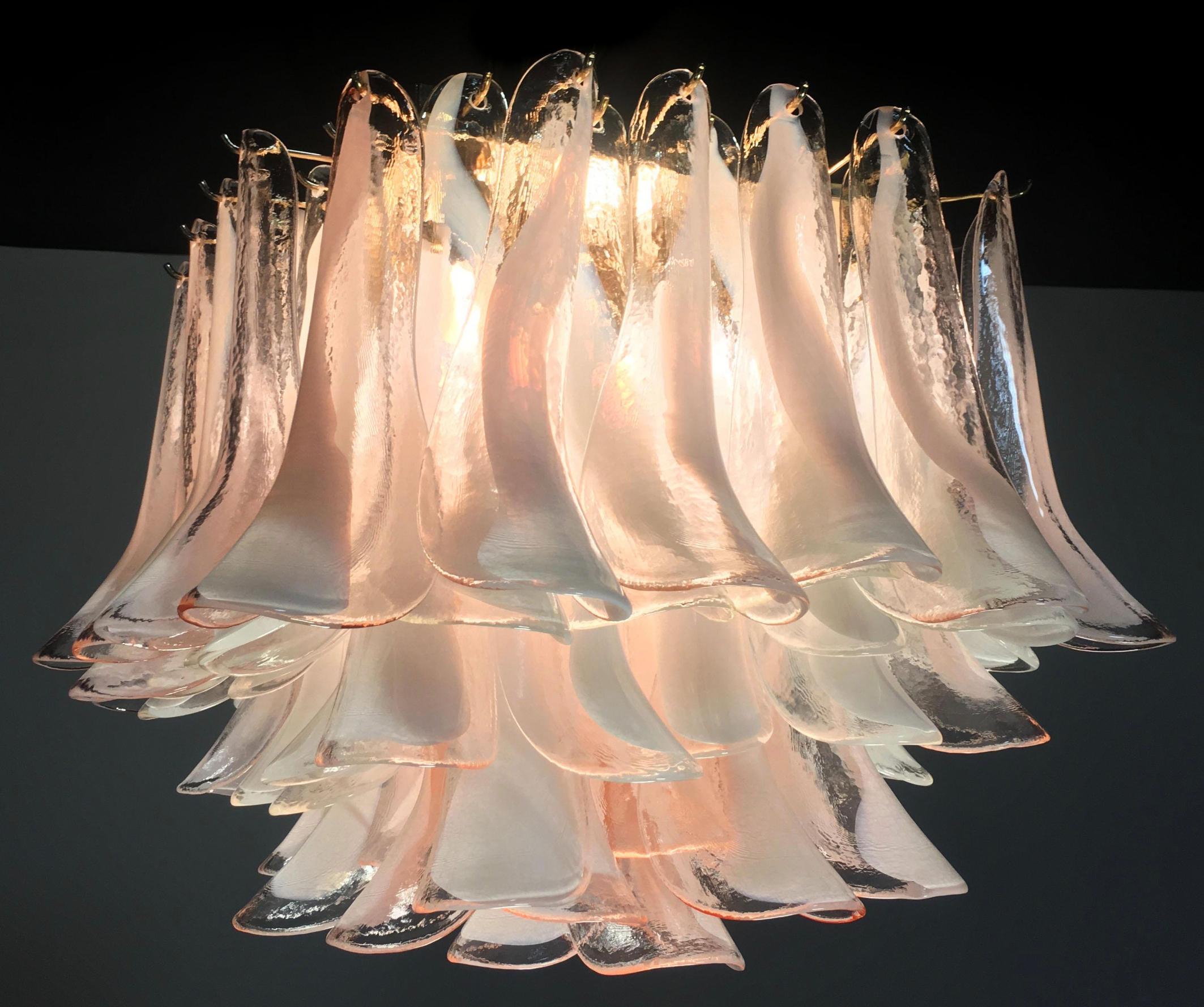 Italian Petals Chandelier Ceiling Light, Murano For Sale 2