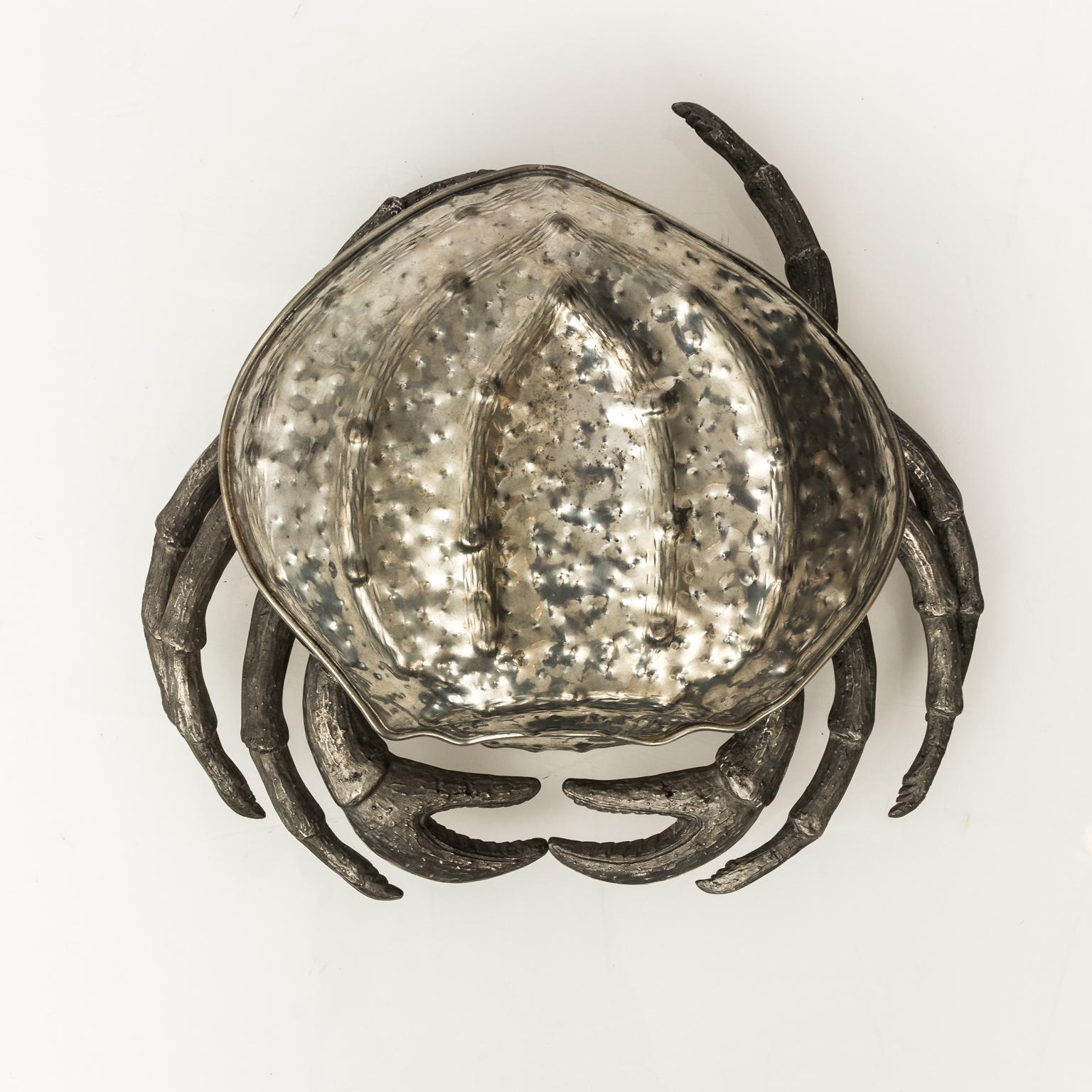 20th Century Italian Pewter Crab