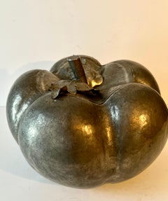 Italian Pewter Ice Bucket or Cookie Jar Pumpkin with Lid