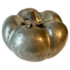 Italian Pewter Ice Bucket or Cookie Jar Pumpkin with Lid