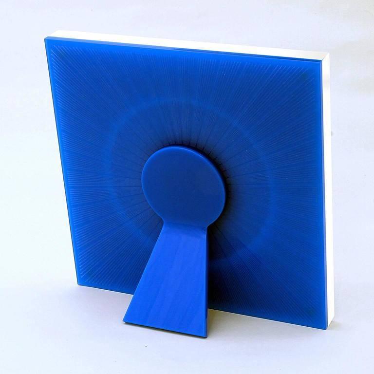 Contemporary Italian Photo Frame in Blue Plexiglass, Sharing Blue For Sale