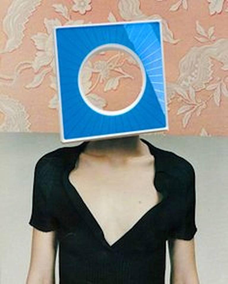 Italian Photo Frame in Blue Plexiglass, Sharing Blue For Sale 2
