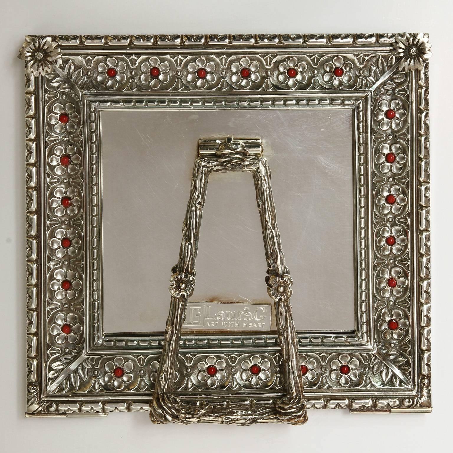 Marco de Fotos Italiano en Plata a la Cera Perdida , Coral Armonía Silver en venta