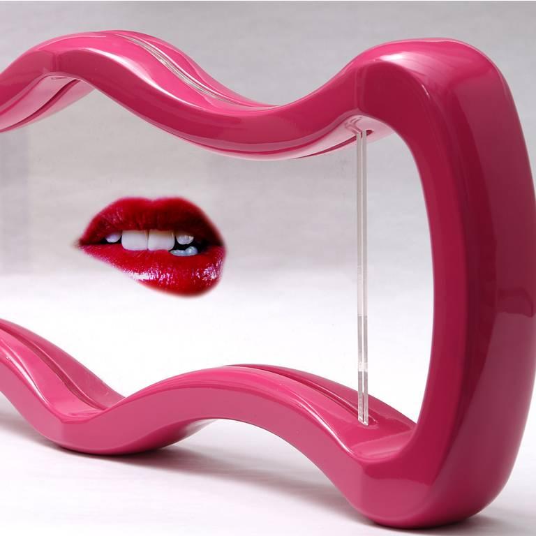 Italienisches Foto  Rahmen Modern  Holz, Humor Rosa Holz im Zustand „Gut“ im Angebot in Sarezzo, IT