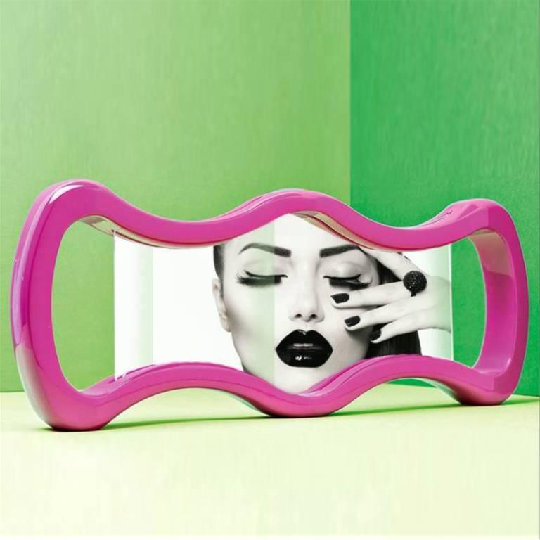 Italienisches Foto  Rahmen Modern  Holz, Humor Rosa Holz im Angebot 1