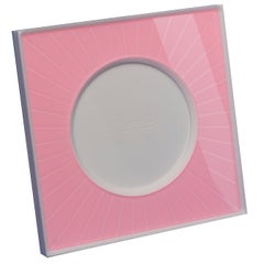 Portafoto italiano in plexi bianco e rosa, rosa condiviso