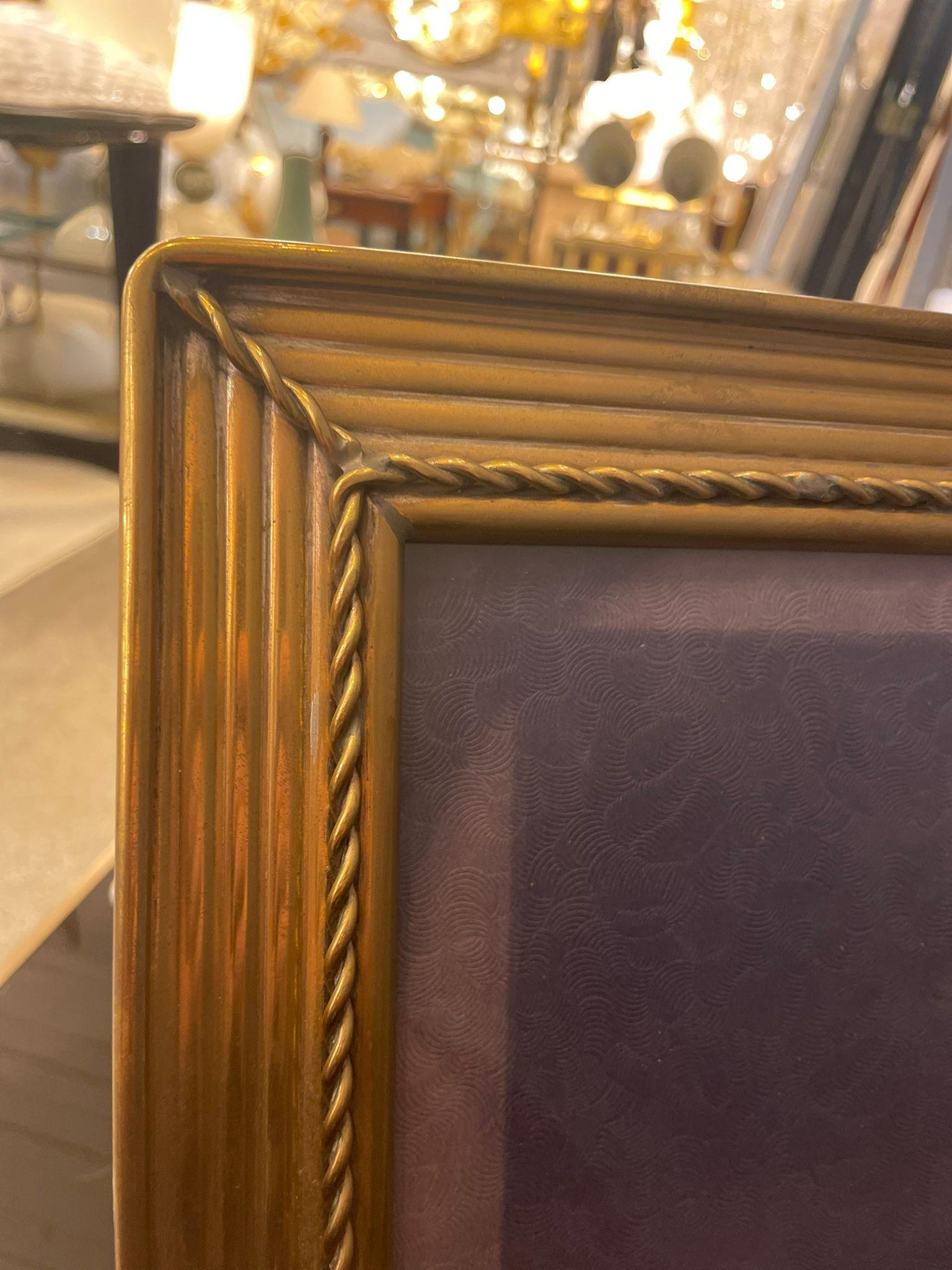 Mid-Century Modern Italian Picture Frame in Brass, Italy, 1960 For Sale