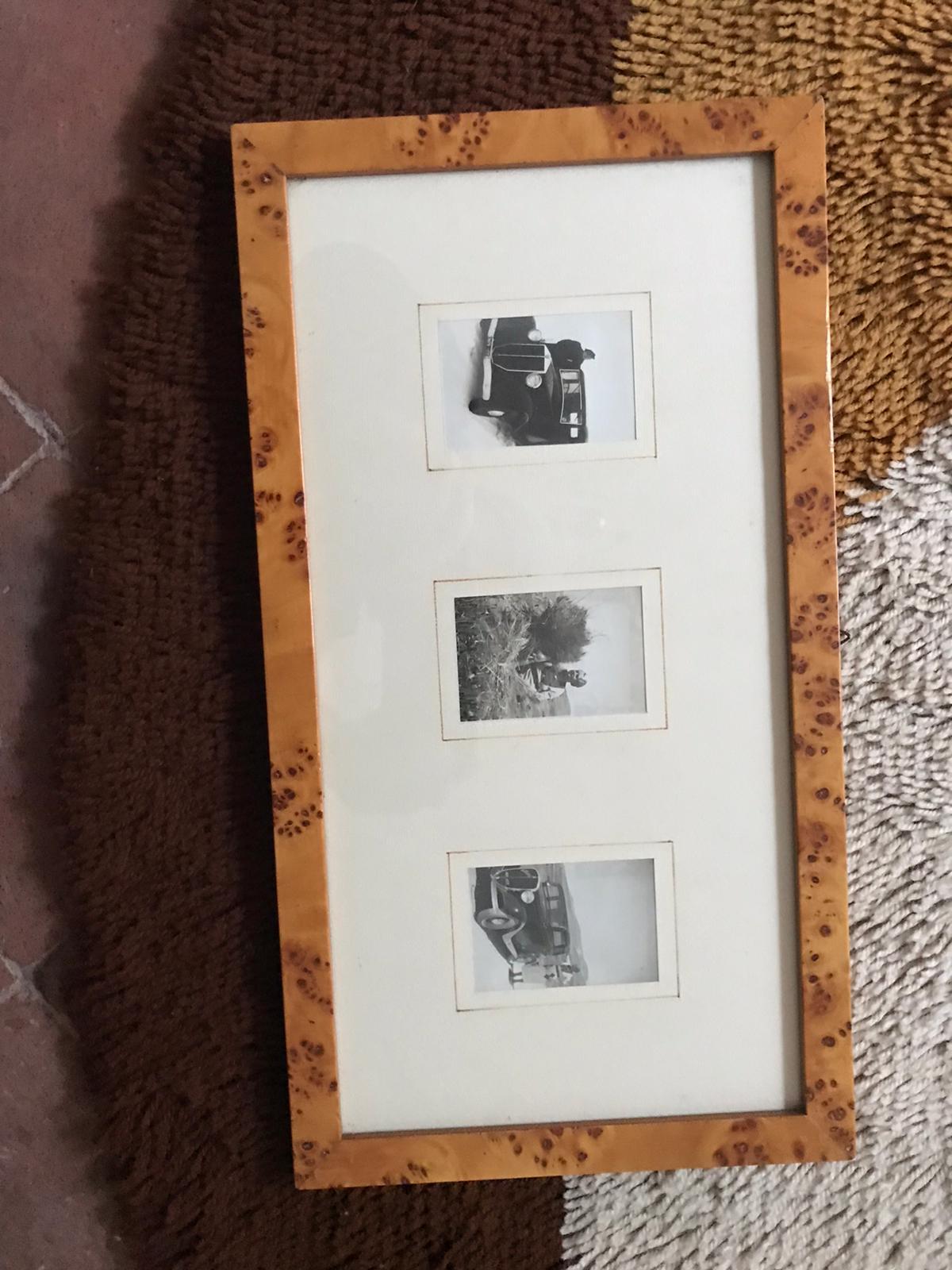 An elegant set of three pictures frames in burl veneer in the style of Willy Rizzo. Completely hand made impregnated with the highest quality wax oil. Italy, 1960s. 

Dimensions:

Depth: 1.3 cm
Width 40 cm
Height 34.5 cm 

Depth 1.3