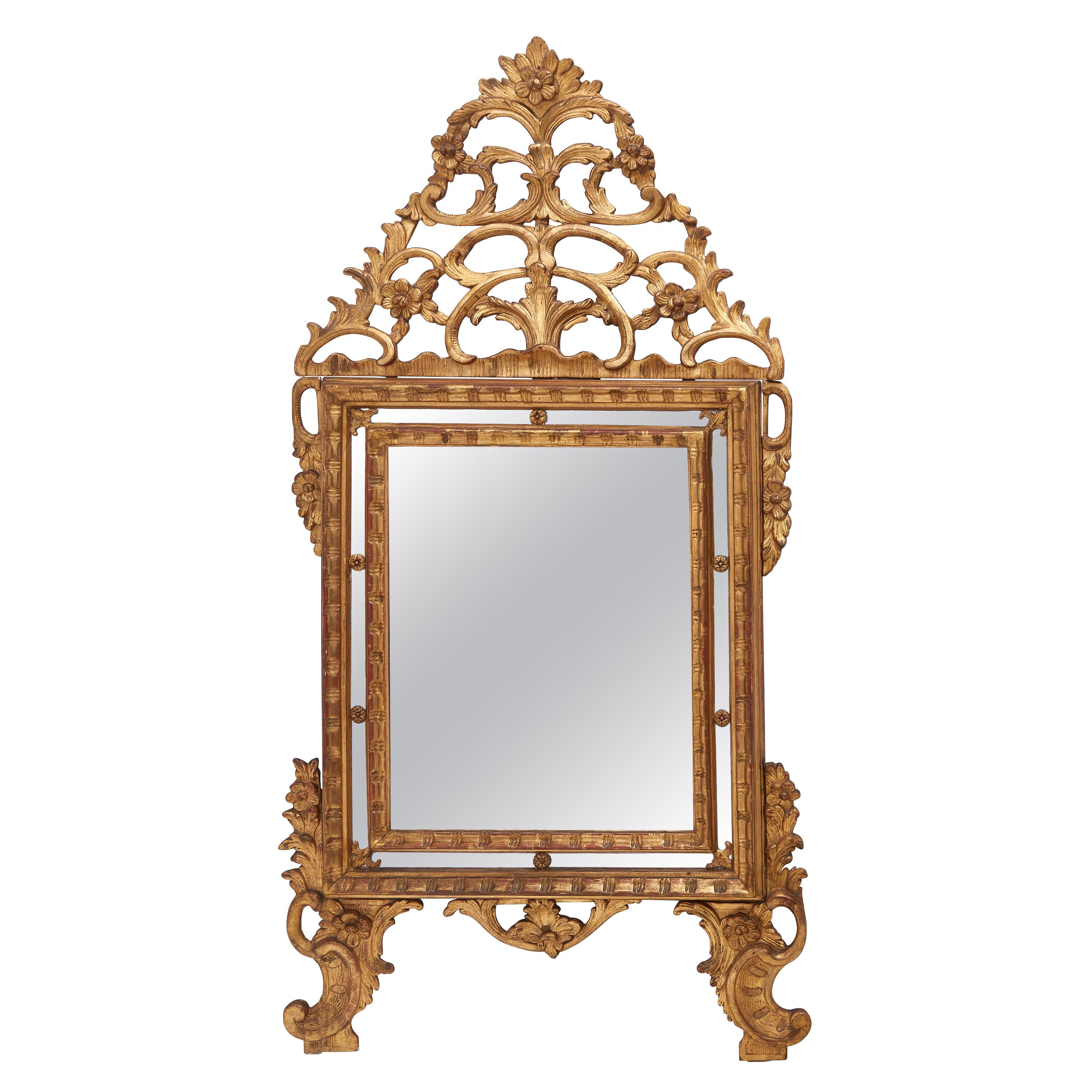 Italian Piedmontese Giltwood Mirror, circa 1780 For Sale