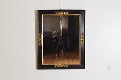 Italian Piemonte LXIV Period Carved Giltwood & Ebonized Mirror Early 18thCentury