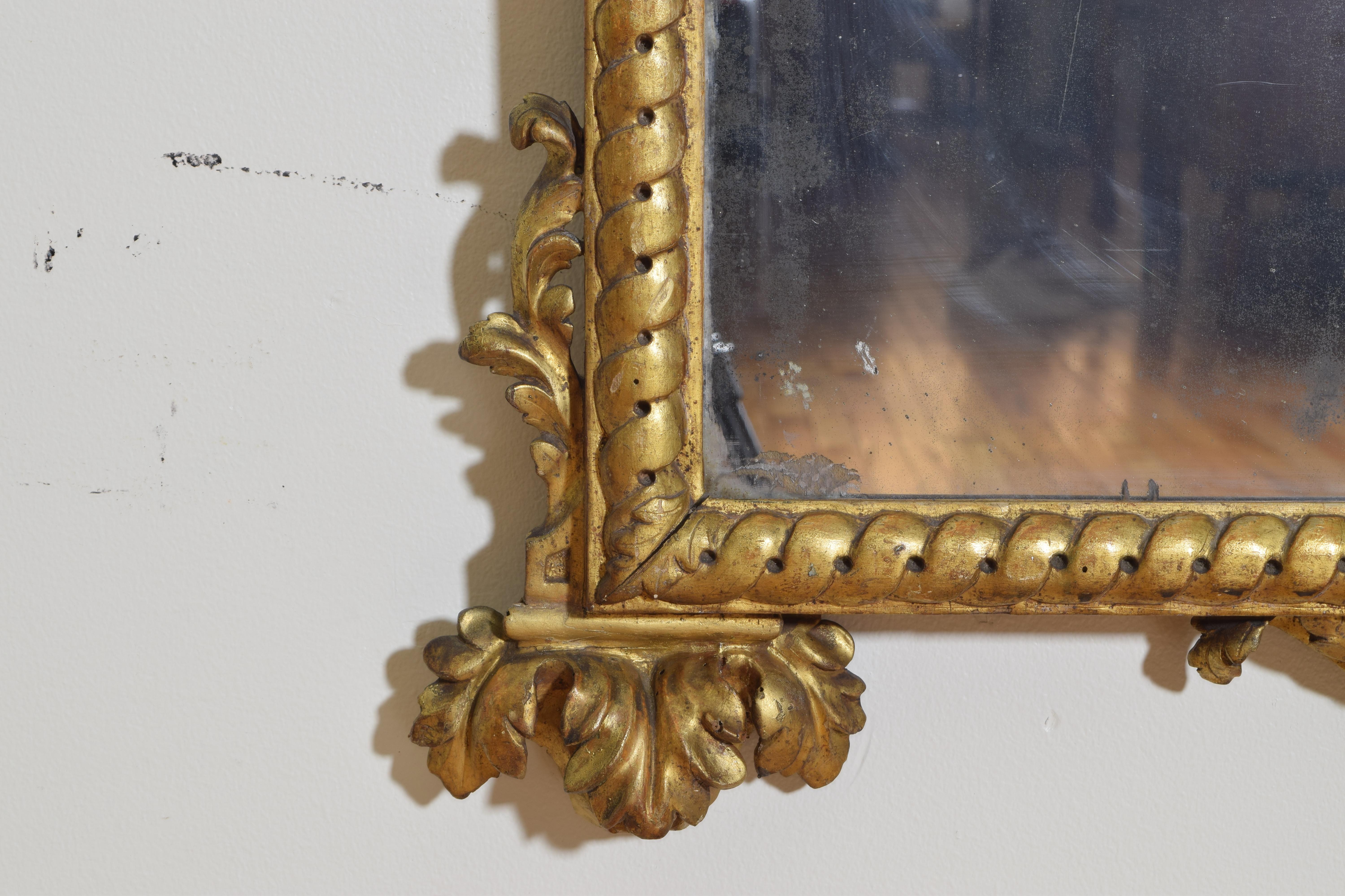 Italian, Piemontese, Carved Giltwood Footed Mirror, 2nd Half of the 18th Century 6
