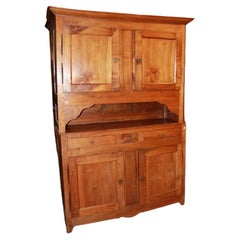 Antique Italian Piemontese double-body sideboard from the early 1800s in cherry wood