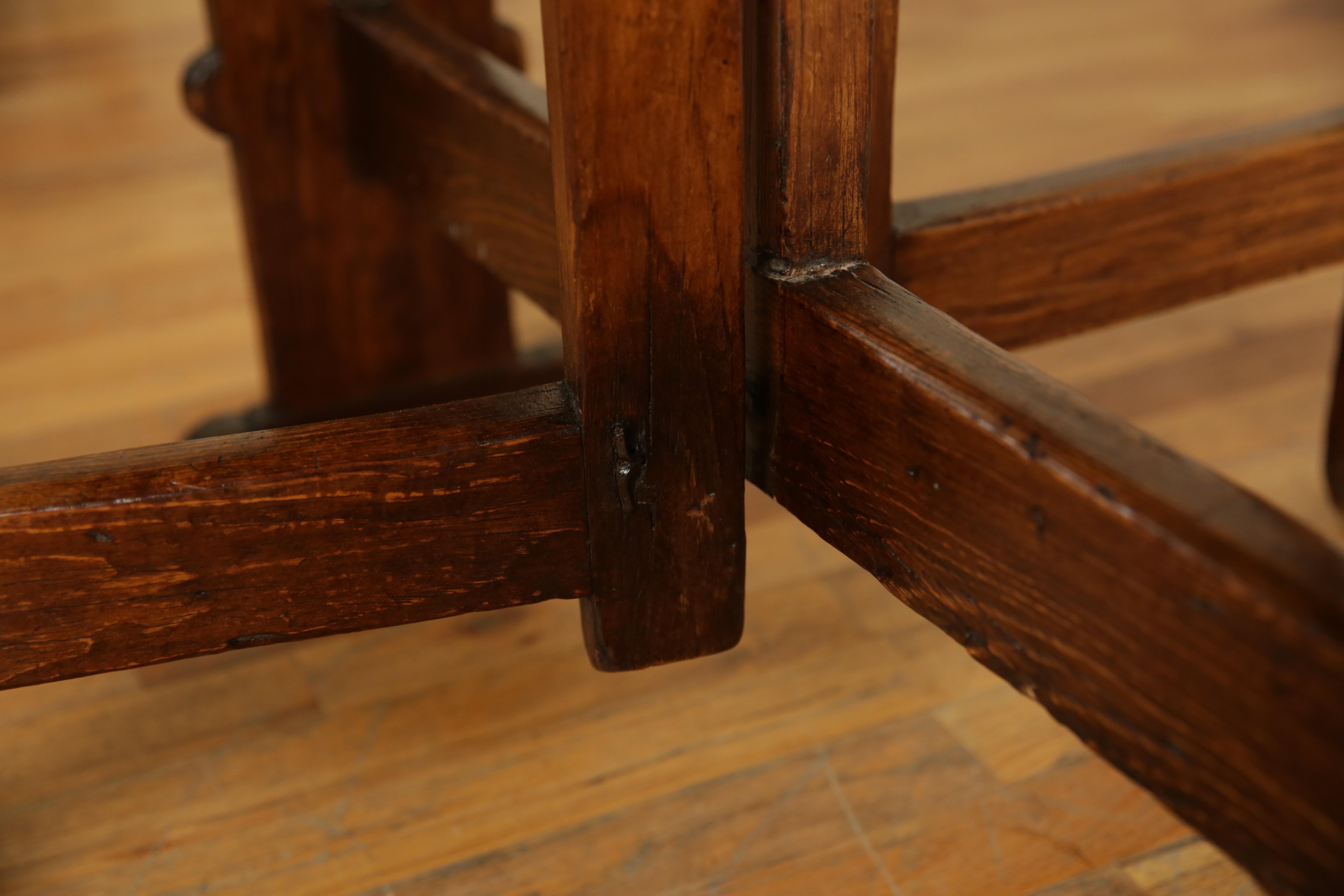Italian, Tuscan, LXIV Period Castagno-Wood Folding Drop-Leaf Table, Early 18th C 3