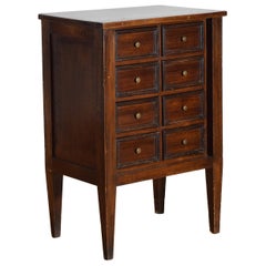 Italian, Piemontese, Walnut/Ebonized Neoclassic 8-Drawer Commode, early 19th cen