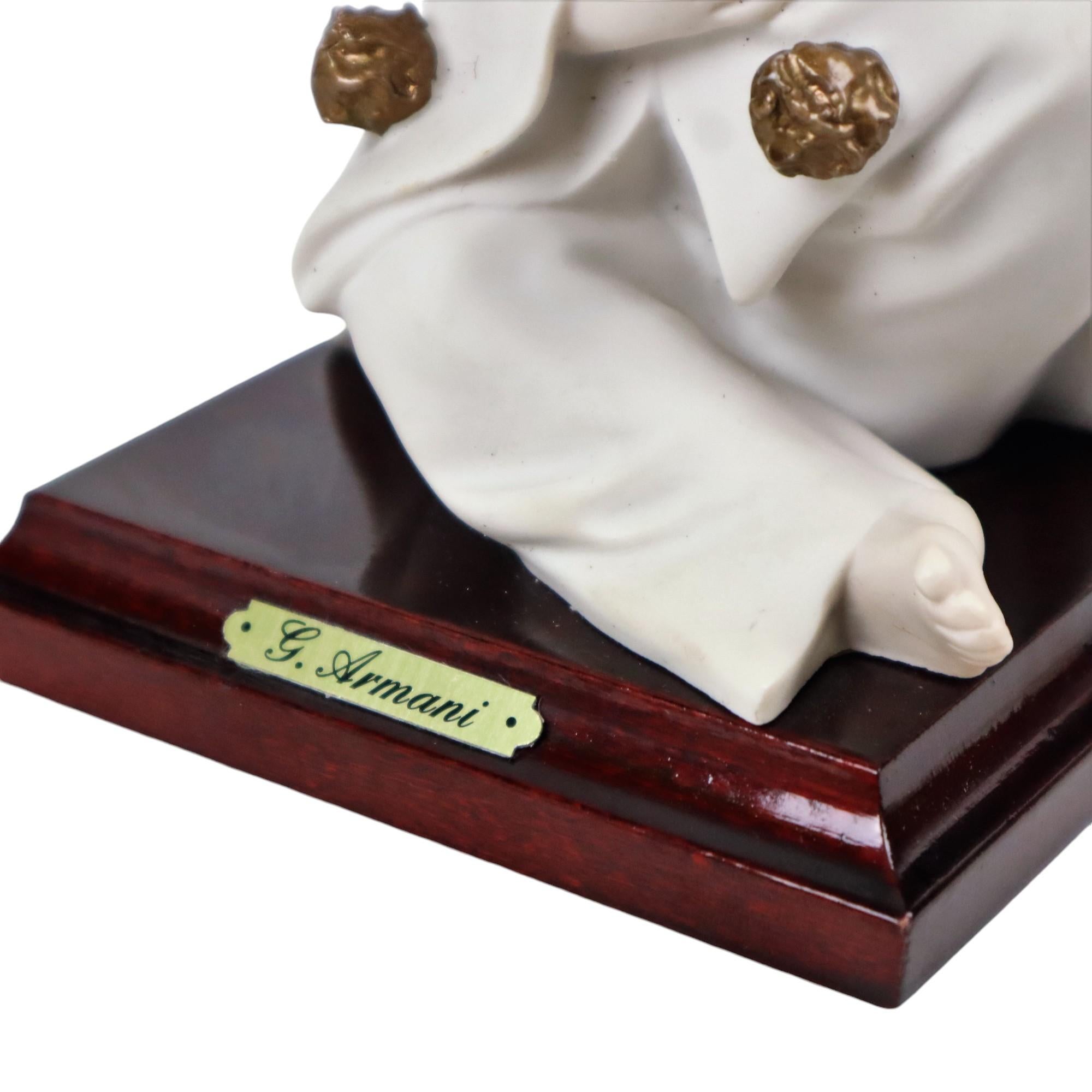 20ième siècle Figurine italienne perroquet à la pointe de la jambe G. Armani Capodimonte en vente