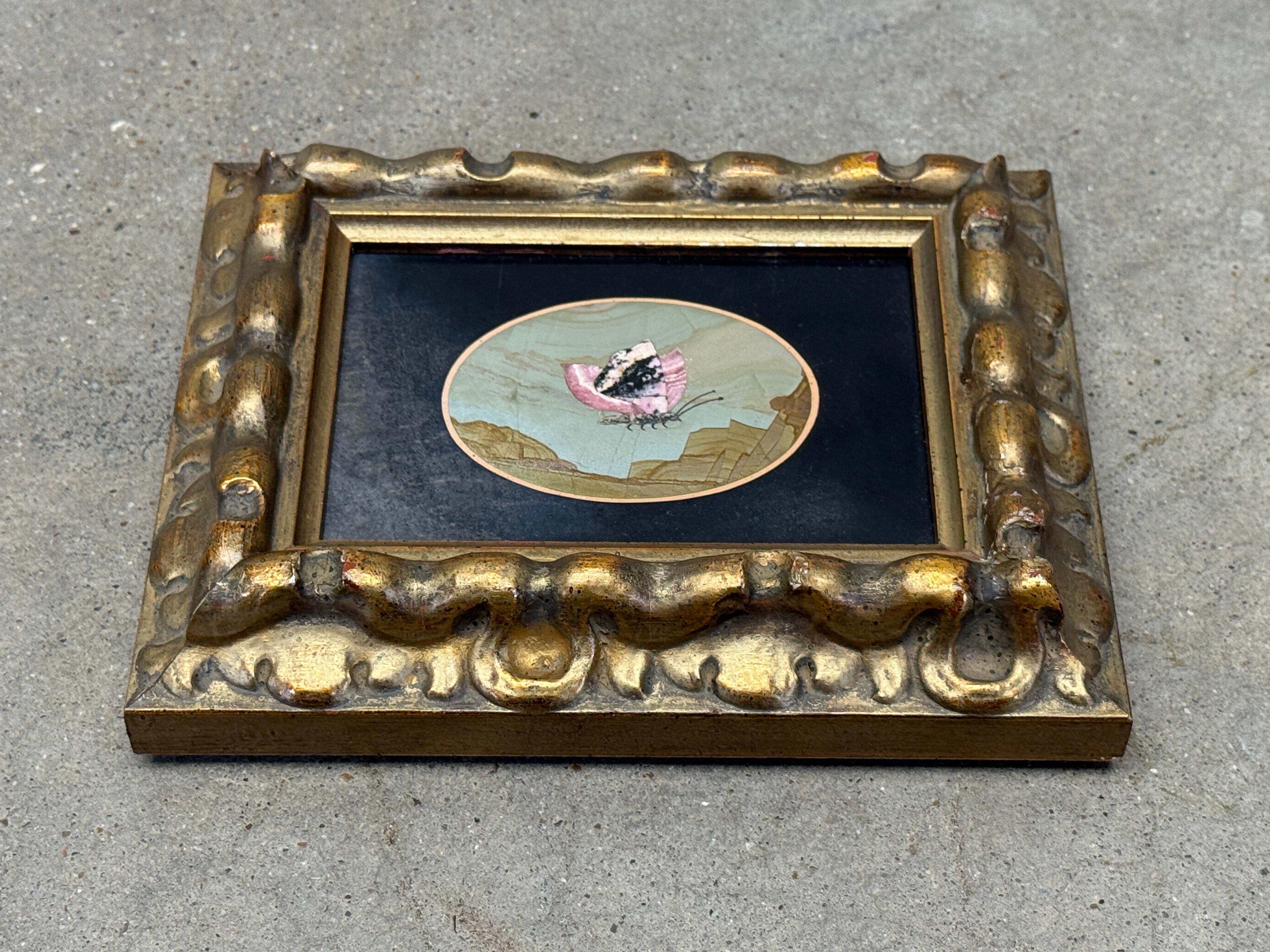 Mosaico italiano de Pietra DURA Mariposa Mármol en venta