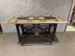 Italian Pietra Dura Console Table with Removable Marble Top – 20th Century