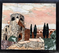 Italian Pietra Dura framed panel, circa 1890