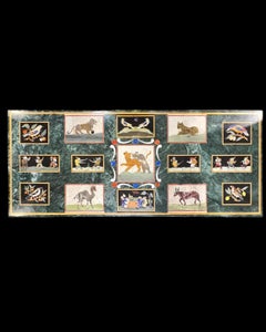 Italian Pietra Dura Inlaid Marble Top Coffee Table