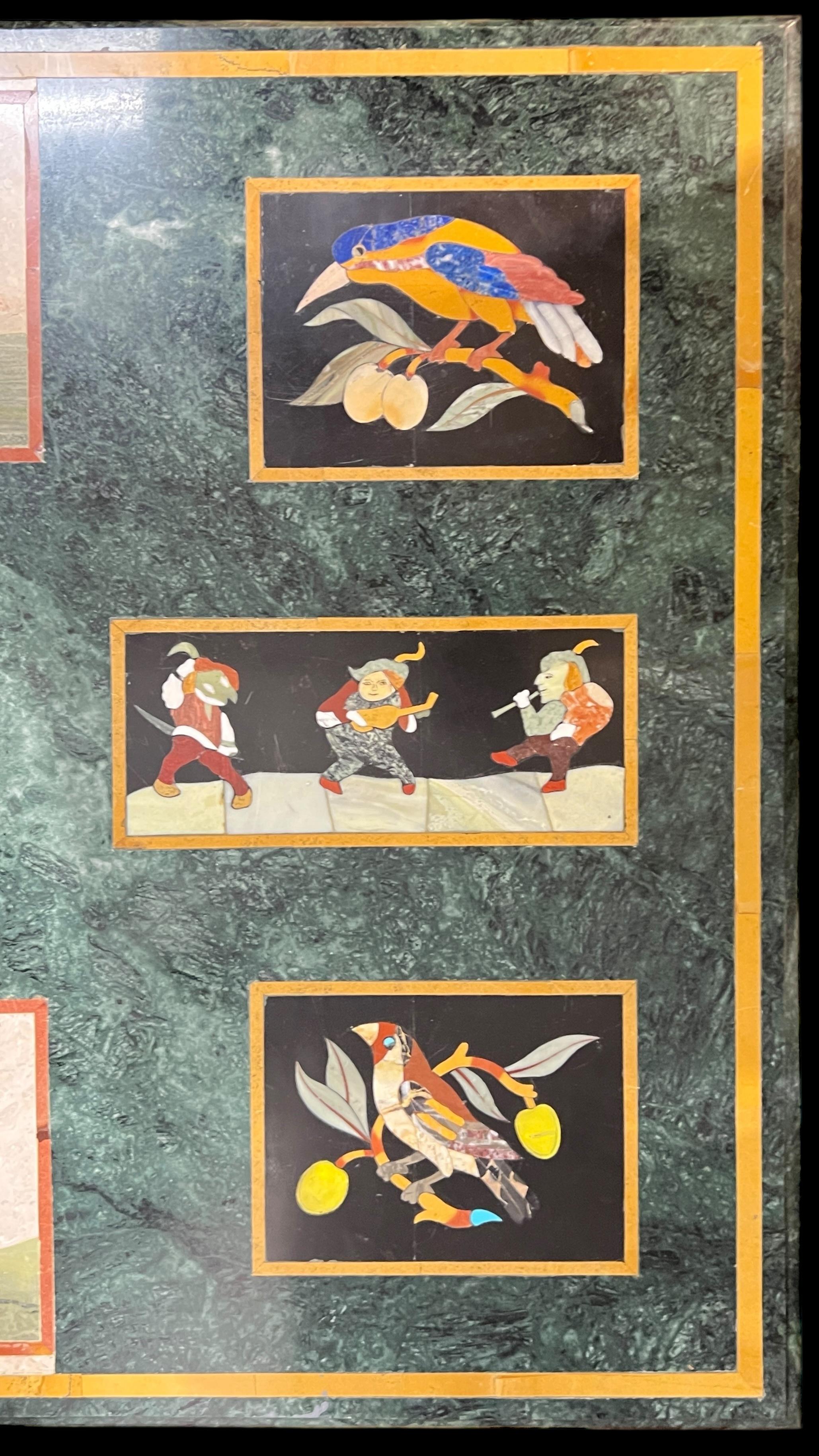 Italian Pietra Dura Inlaid Marble Top Coffee Table For Sale 1