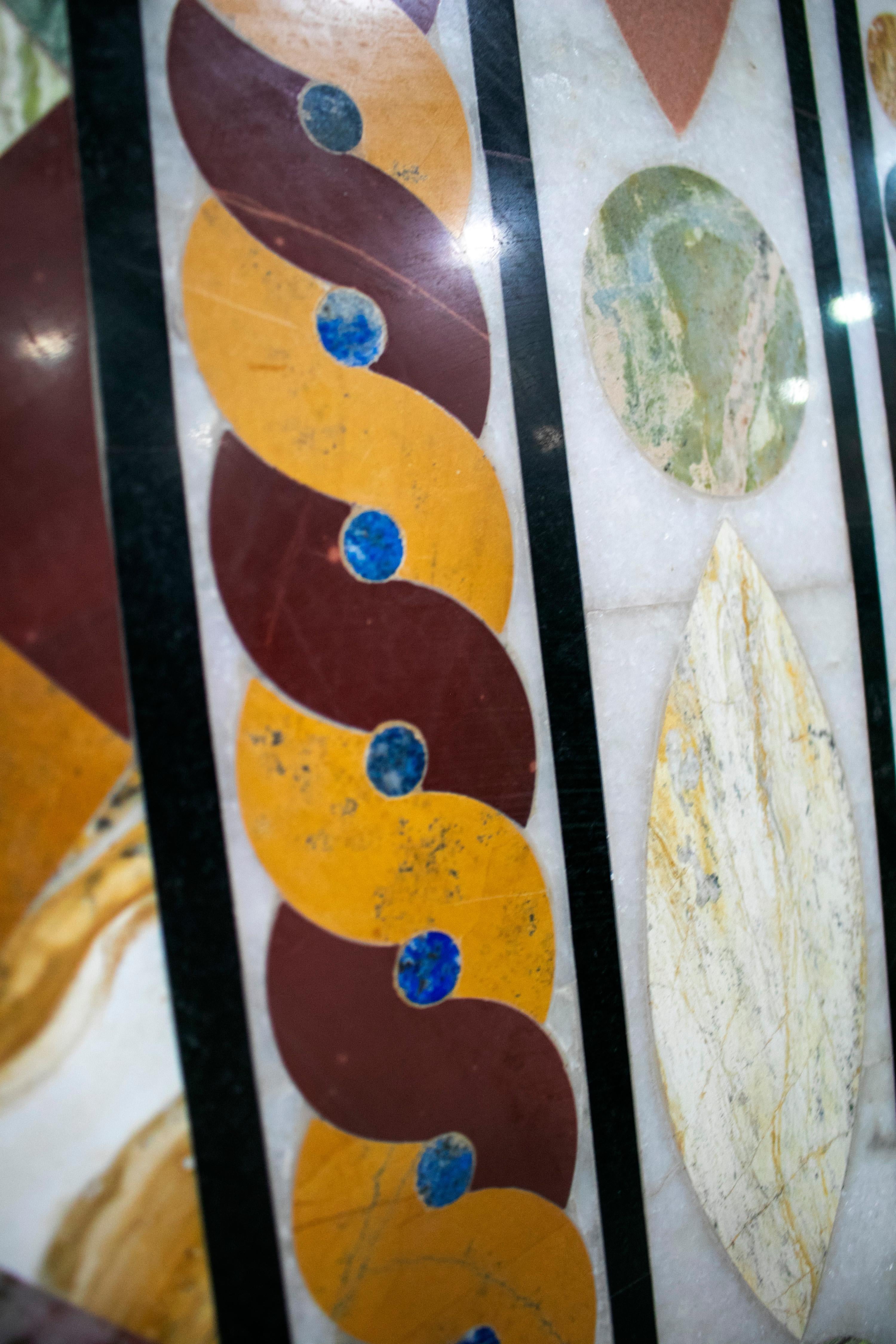 European Italian Pietra Dura Rectangular 10-Seat Dining Neoclassical Table Top
