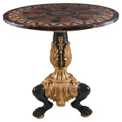 Table centrale italienne en marbre Pietra Dura spécimen