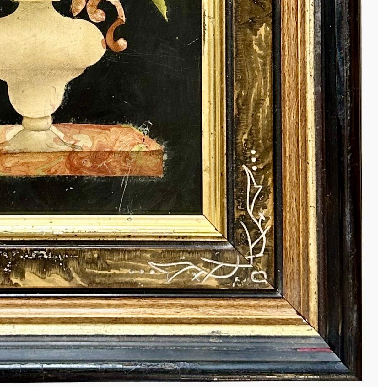 Italian Pietra Dura Stone Plaque Framed For Sale 1