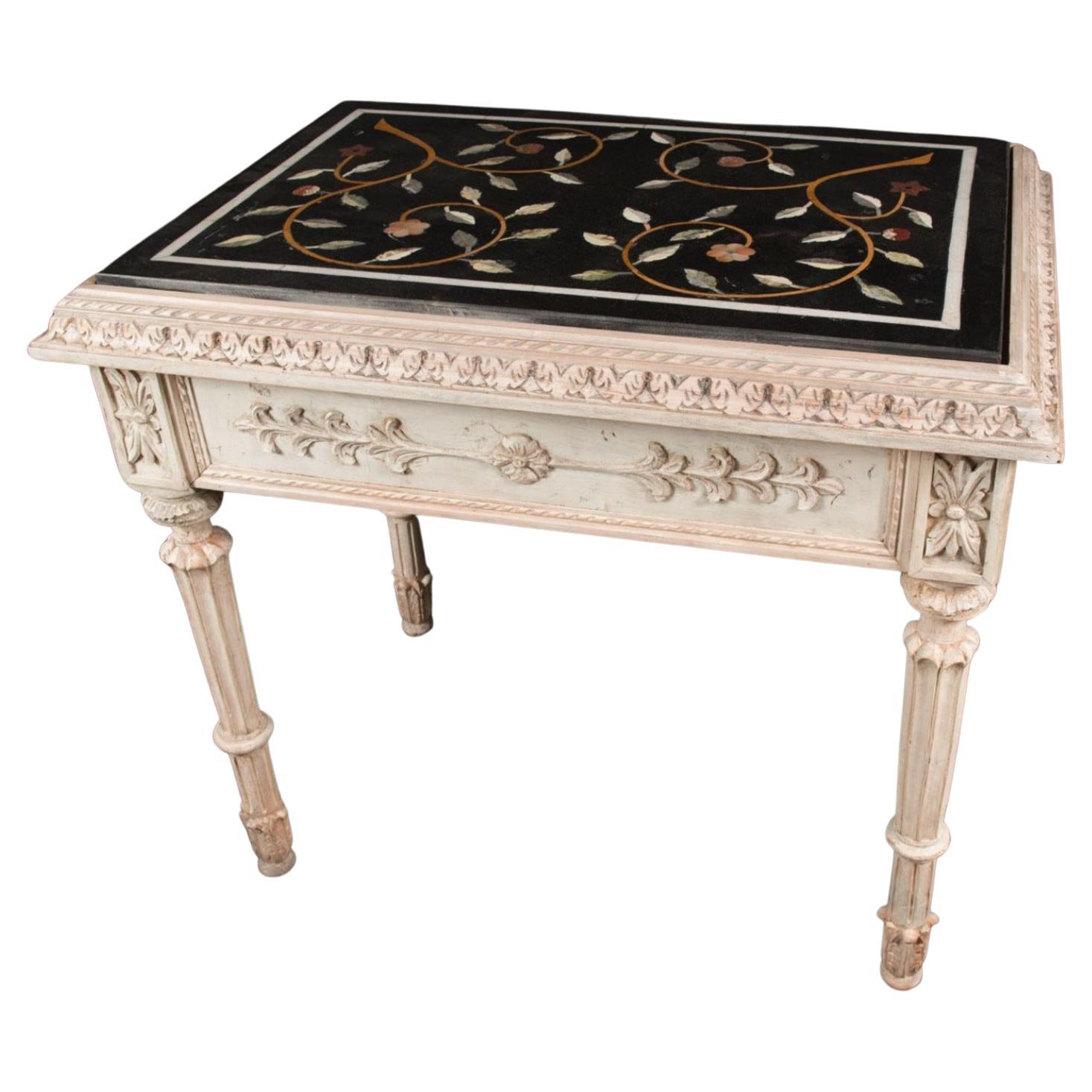 Table italienne en Pietra DURA, 19ème siècle