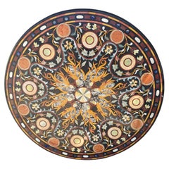 Plateau de table italien en PIETRA DURA, années 1980