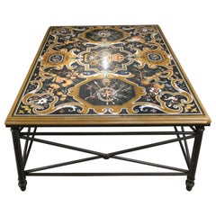 Table italienne Pietra Dura - plateau uniquement