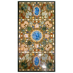 Table de salle à manger rectangulaire à 8 places en Pietra Dura italienne Plateau de table en marqueterie classique