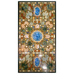 Italian Pietra Dura Rectangular 6-Seat Dining Classical Inlay Table Top