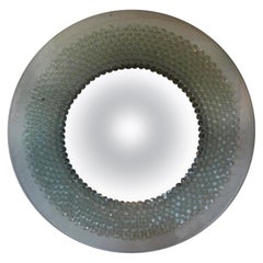 Italian Pietro Chiesa for Fontana Arte Attributed Round Glass Convex Mirror