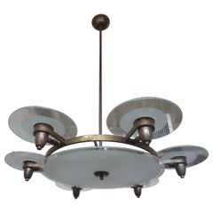 Lampadario di ispirazione italiana Pietro Chiesa per Fontana Arte