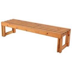 Vintage Italian Pine Bench from Old Vinery