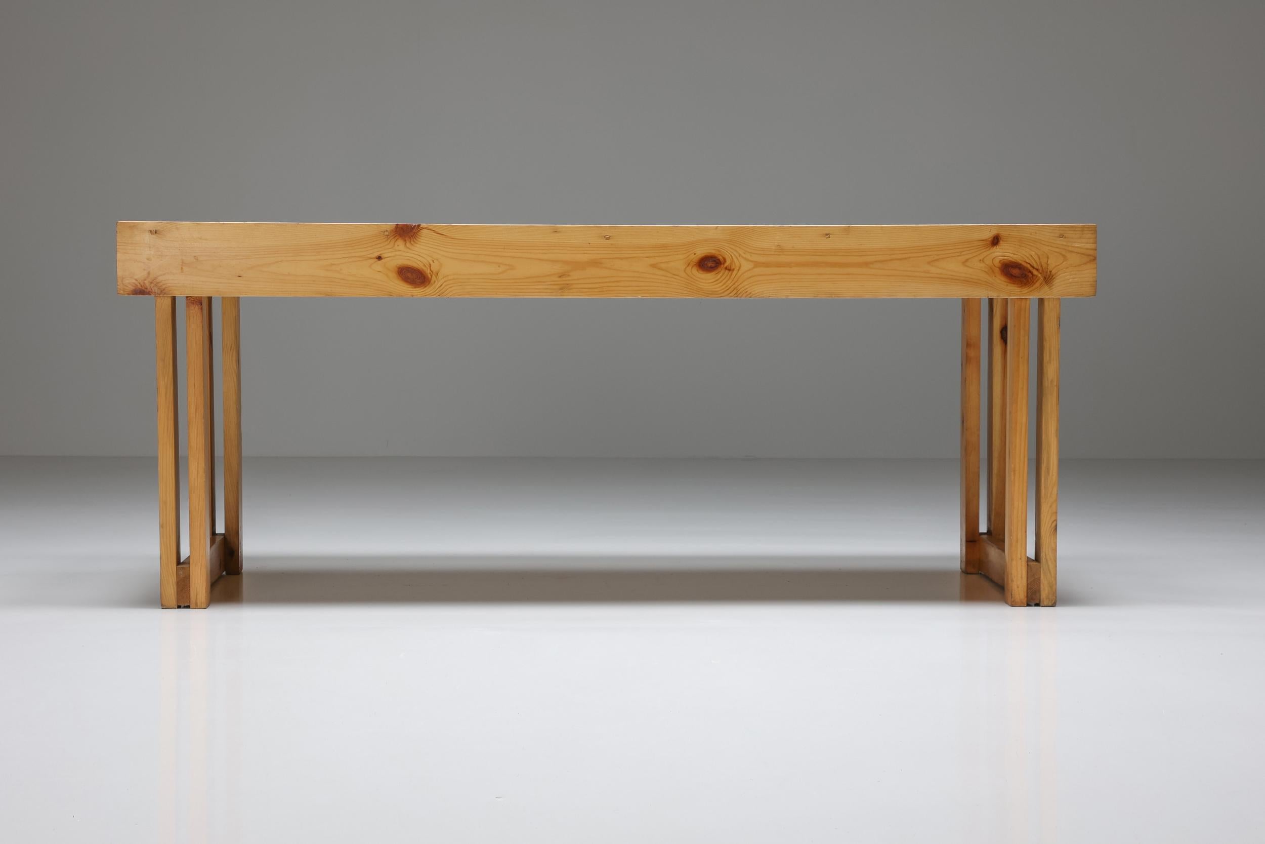 Mid-20th Century Italian Pine Tables from Old Vineyard, Modernist, Italy, 1960's For Sale