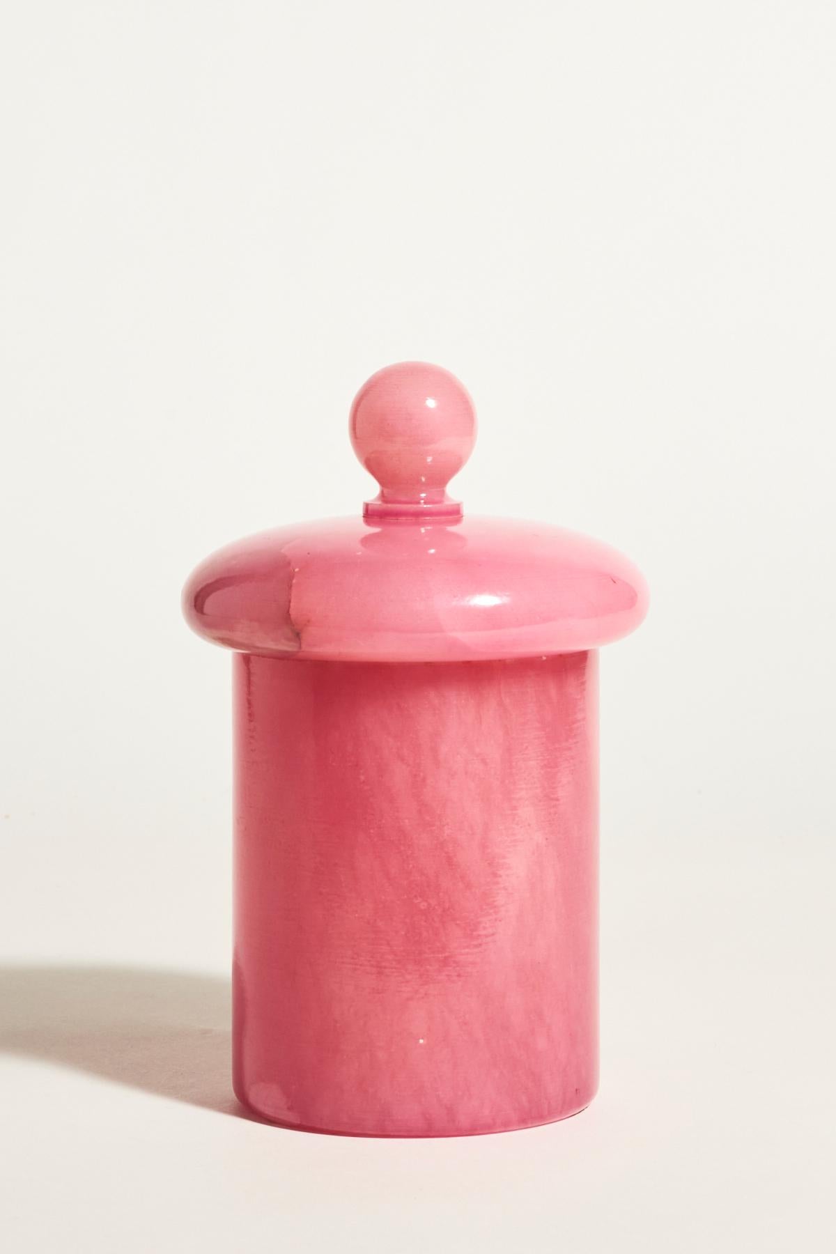 Italian Pink Alabaster Jar Set 2