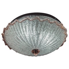 Italian Pink Glass Ceiling Fixture By Barovier & Toso, Murano, 1960