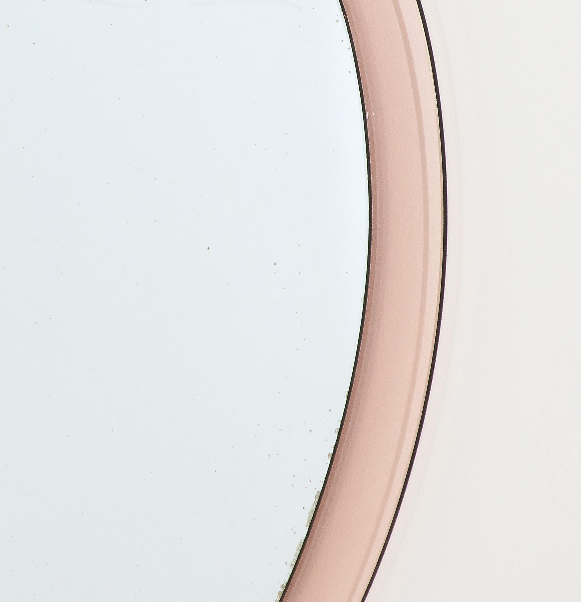 Miroir en verre rose italien en forme de goutte d'eau inversée par Cristal Arte Bon état - En vente à New York, NY