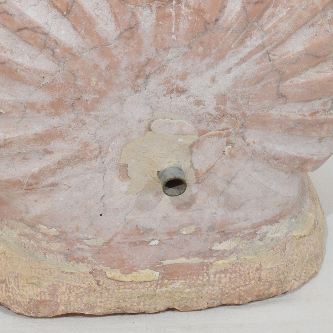 Italian Pink Marble 18th/19th Century Water Basin or Sink 11