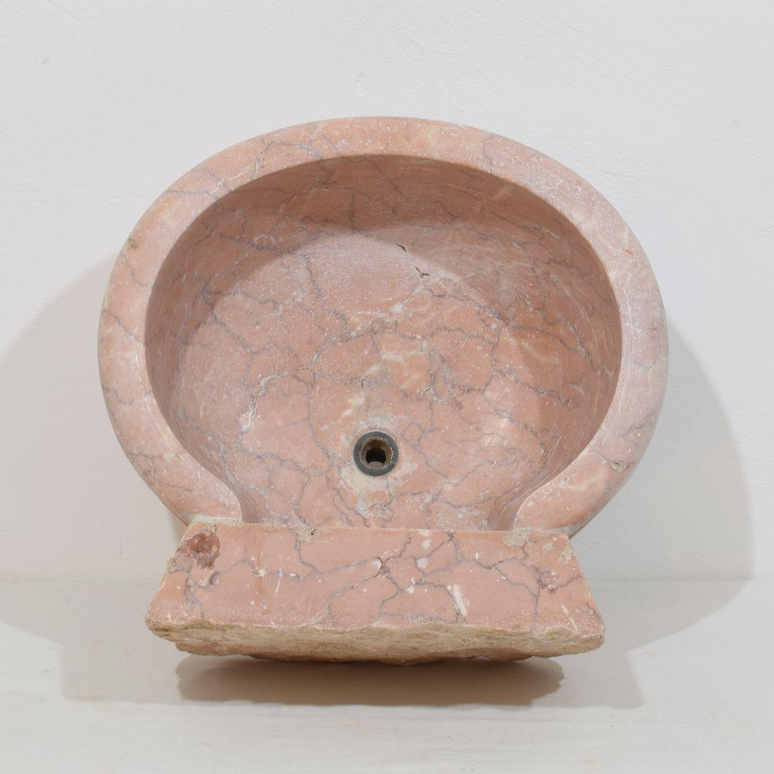 Italian Pink Marble 18th/19th Century Water Basin or Sink 2