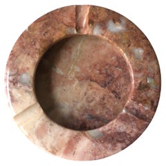 Italian Pink Marble Ashtray or Vide-Poche Catchall