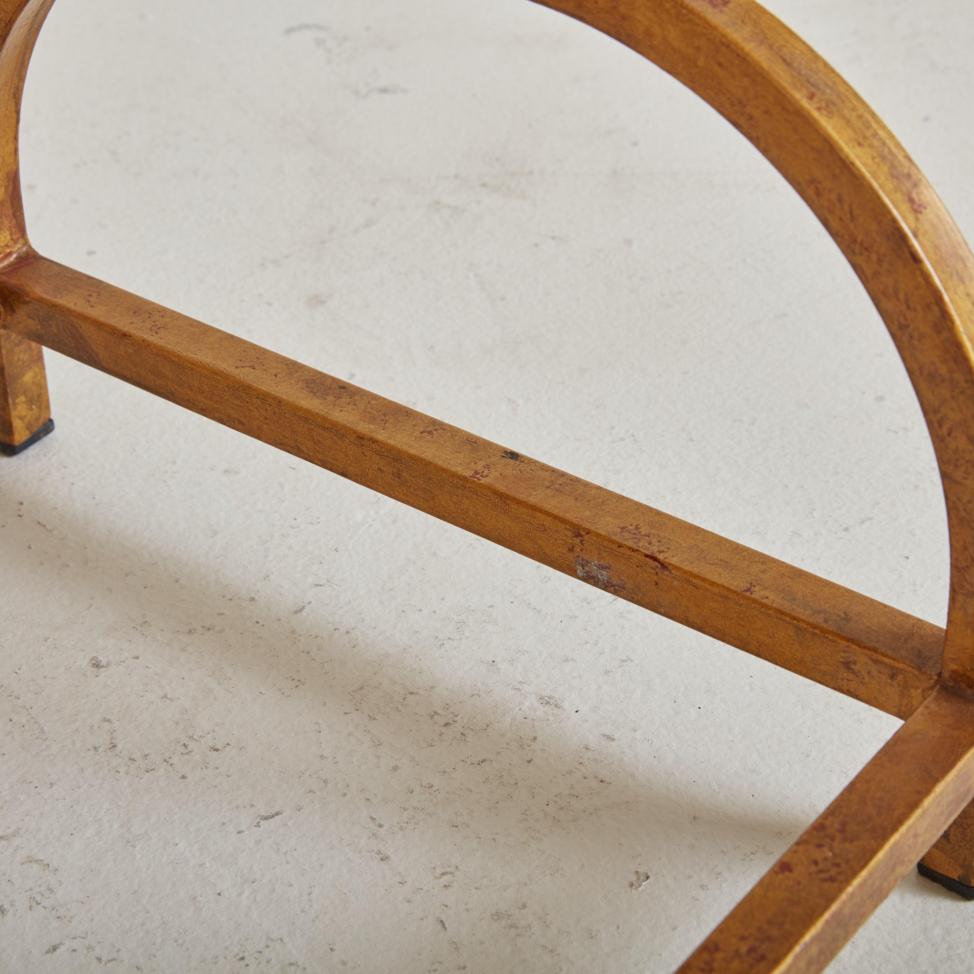 Table basse italienne rose et laiton, années 1960 en vente 5