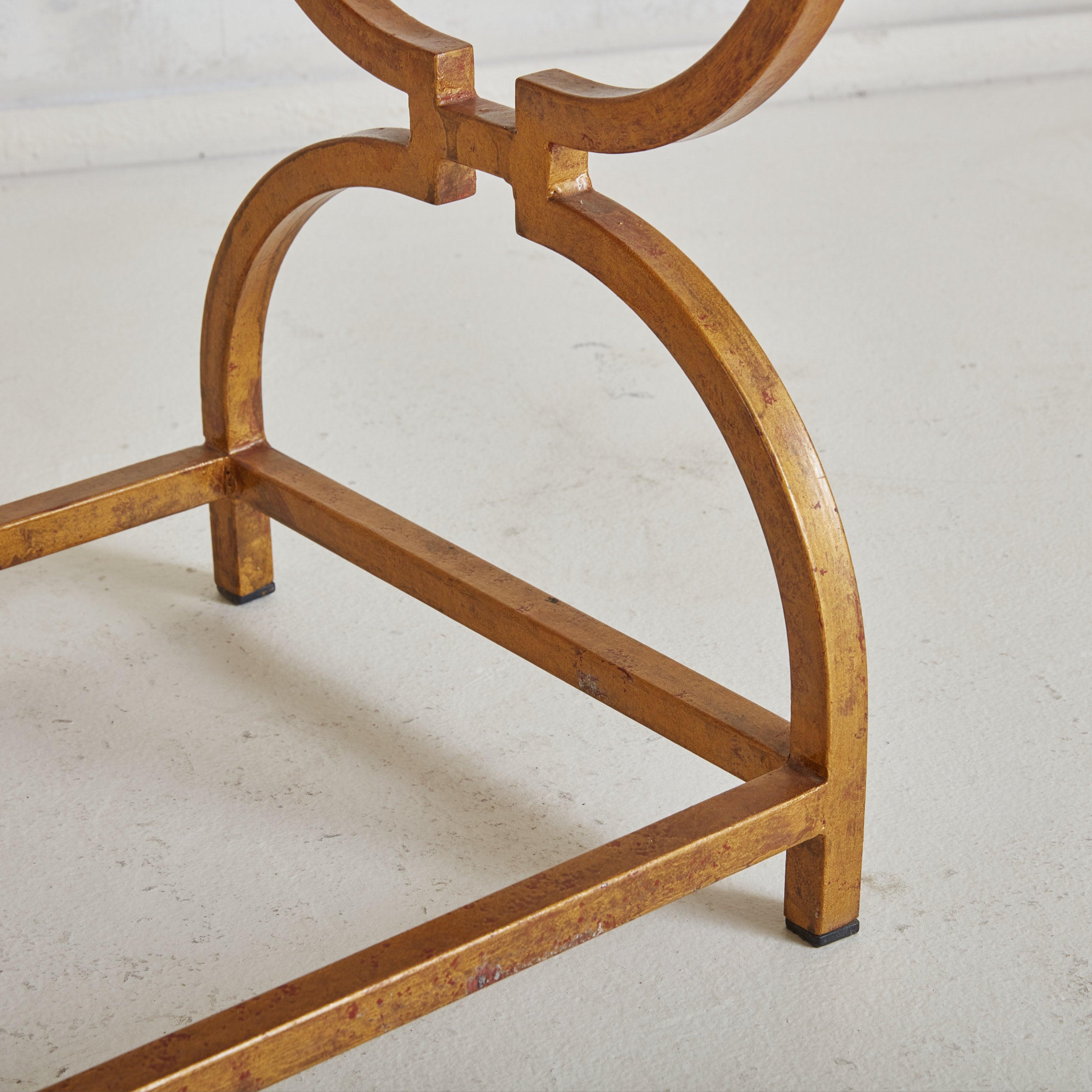 Laiton Table basse italienne rose et laiton, années 1960 en vente